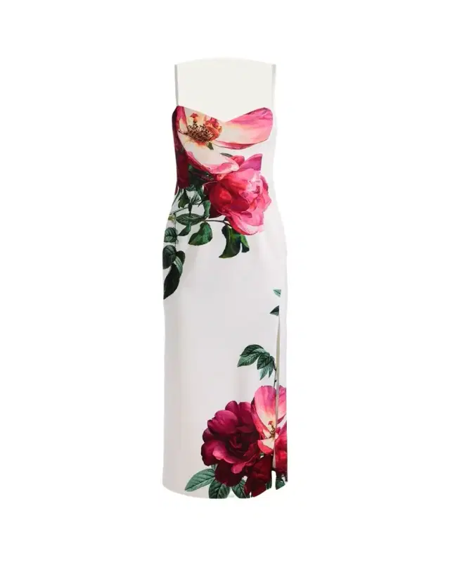Alice + Olivia Nina Sweetheart Midi Dress