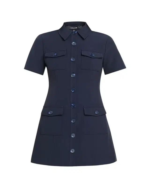 Toccin Lydia Short-Sleeve Mini Dress
