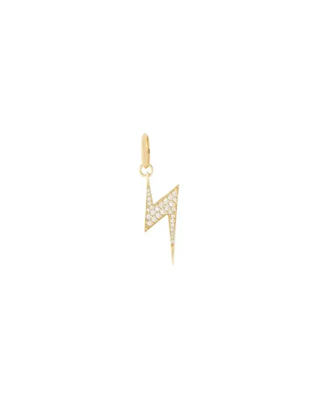 Jennifer Fisher Lightning Bolt Charm with Pavé White Diamonds
