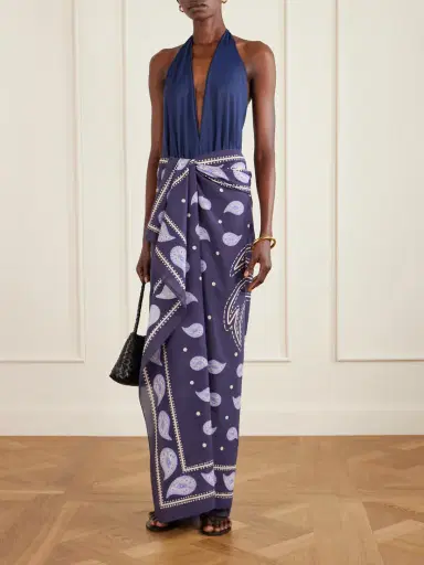 Johanna Ortiz Vibrant Horizons Printed Cotton Pareo | Thumbnail 2
