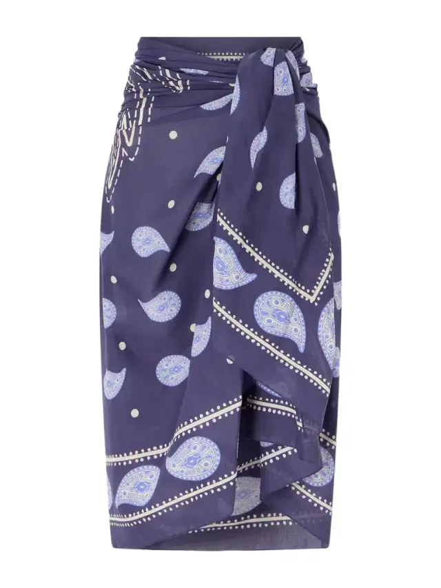 Johanna Ortiz Vibrant Horizons Printed Cotton Pareo