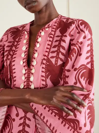 Johanna Ortiz Wild Savannah Shell-embellished Linen Mini Dress | Thumbnail 4 Johanna Ortiz Wild Savannah Shell-embellished Linen Mini Dress | Thumbnail 4