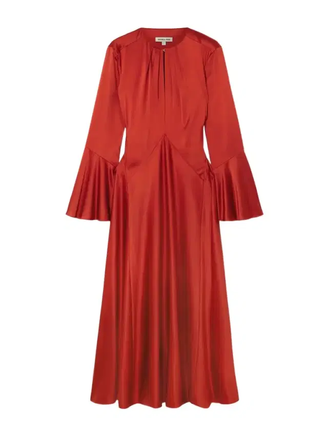 Ezri Pleated Silk-blend Satin Maxi Dress