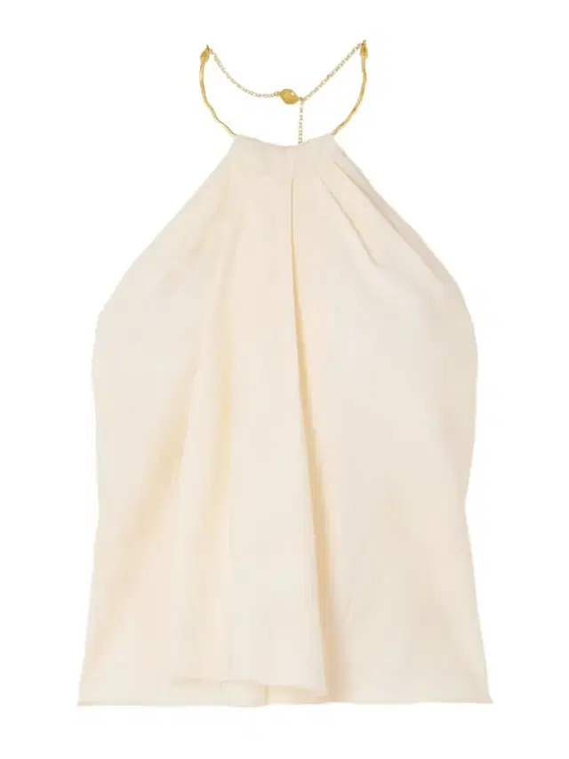 The Root Embellished Smocked Satin-jacquard Halterneck Top