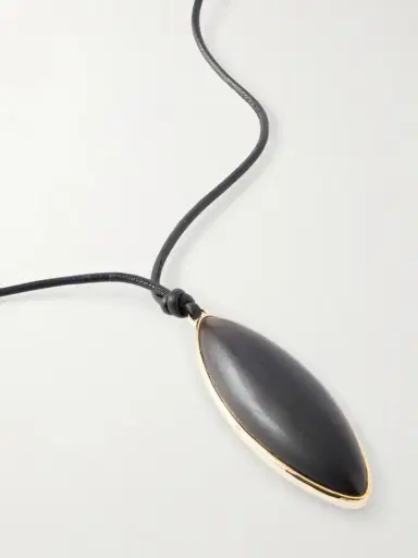 Jennifer Fisher Dagger Gold-plated, Quartz And Leather Necklace | Thumbnail 4 Jennifer Fisher Dagger Gold-plated, Quartz And Leather Necklace | Thumbnail 4