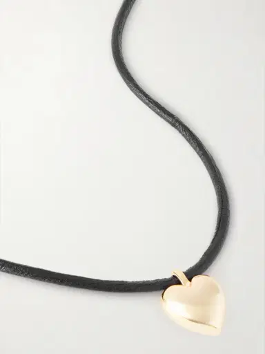Jennifer Fisher Puffy Heart Gold-plated And Leather Choker | Thumbnail 4 Jennifer Fisher Puffy Heart Gold-plated And Leather Choker | Thumbnail 4