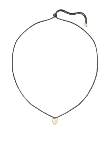 Jennifer Fisher Puffy Heart Gold-plated And Leather Choker | Thumbnail 1 Jennifer Fisher Puffy Heart Gold-plated And Leather Choker | Thumbnail 1