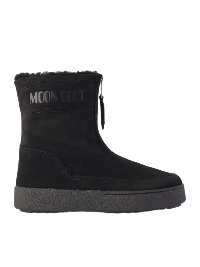 Moon Boot Lara Suede And Shearling Ankle Boots