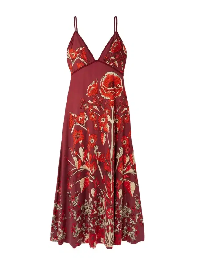 Sendero De Astromelias Floral-print Stretch-jersey Maxi Dress