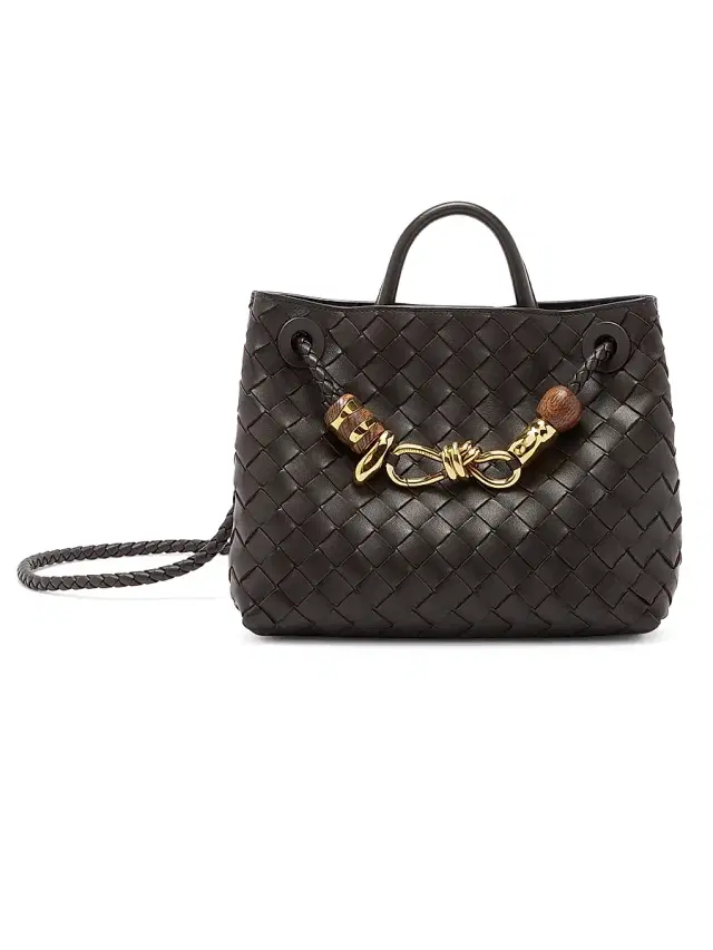 Women's Andiamo  Intrecciato Leather Shoulder Bag - Fondant