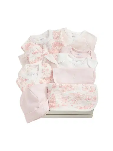 Polo Ralph Lauren Baby Girl's Cotton Interlock 12-Piece Gift Set - Pink Multi | Thumbnail 1
