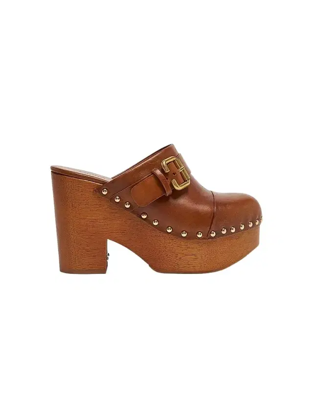 Chloé Women's Jeannette 0MM Leather Platform Clogs - Brown