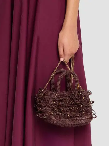 Made For A Woman Women's Fanny Spaghetti Woven Beaded Top Handle Bag | Thumbnail 3 Made For A Woman Women's Fanny Spaghetti Woven Beaded Top Handle Bag | Thumbnail 3