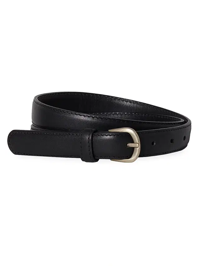 JANESSA LEONE Women's Leather Buckle Belt