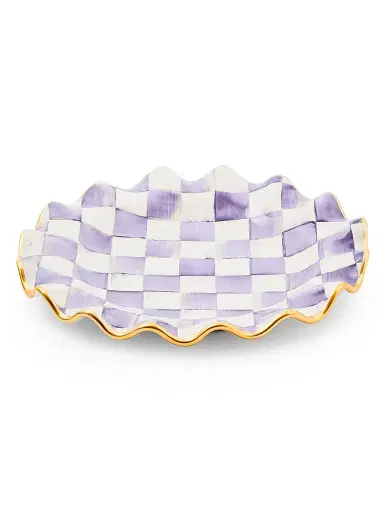 MacKenzie-Childs Check Fluted Ceramic Dinner Plate | Thumbnail 2