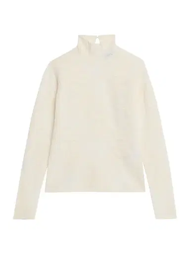 Ganni Women's Wool Floral Jacquard Turtleneck | Thumbnail 1