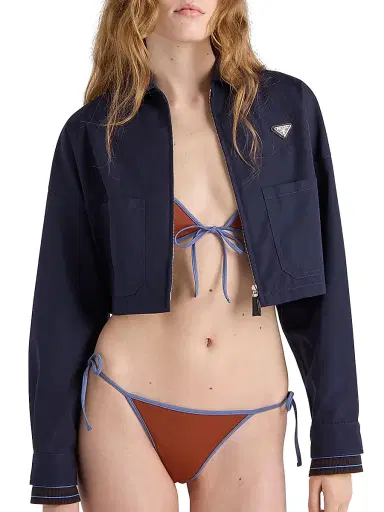 Prada Women's Jersey Bikini Top - Orange | Thumbnail 2