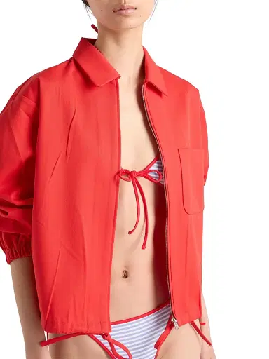 Prada Women's Interlock Jersey Bikini Top - Blue | Thumbnail 4