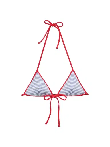 Prada Women's Interlock Jersey Bikini Top - Blue | Thumbnail 1