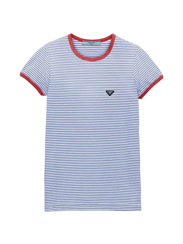 Women's Striped Jersey T-Shirt - Blue