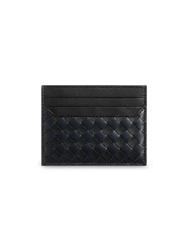 Bottega Veneta Men's Bicolor Intrecciato Piccolo Leather Card Case | Thumbnail 1 Bottega Veneta Men's Bicolor Intrecciato Piccolo Leather Card Case | Thumbnail 1