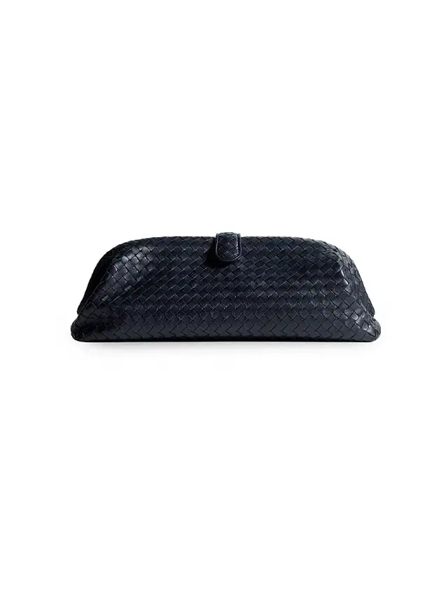Bottega Veneta Women's Lauren Intrecciato Leather Clutch - Lava Red Brass