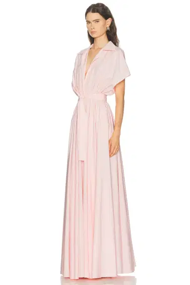 Norma Kamali Super Oversized Shirt Flared Gown | Thumbnail 3