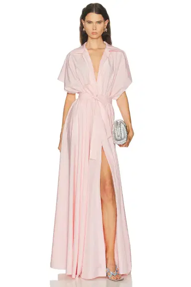 Norma Kamali Super Oversized Shirt Flared Gown | Thumbnail 1