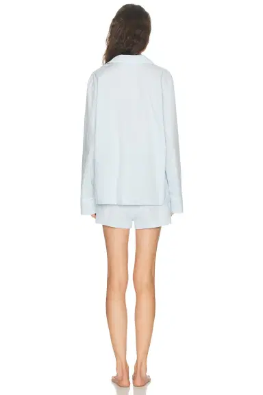 Skims Cotton Poplin Long Sleeve And Boxer Set | Thumbnail 3 Skims Cotton Poplin Long Sleeve And Boxer Set | Thumbnail 3
