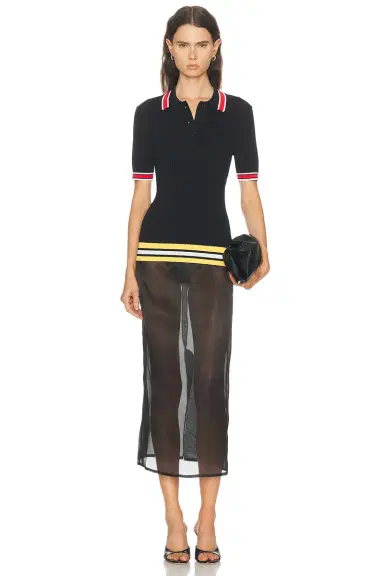 Entire Studios Ribbed Polo Top | Thumbnail 4