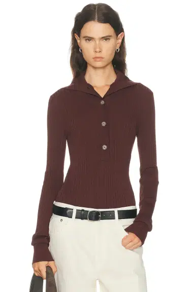 Entire Studios High Neck Henley Top | Thumbnail 1