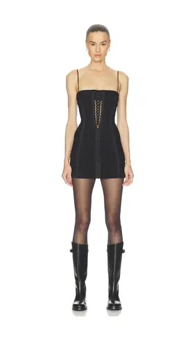 HAELO Layered Lace Up Corset Dress | Thumbnail 1