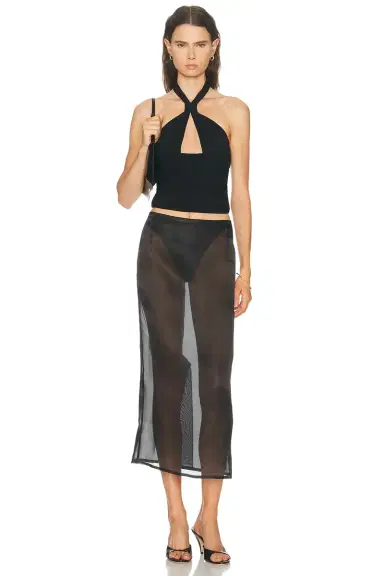 Mimchik Piper Knotted Halter Top | Thumbnail 4
