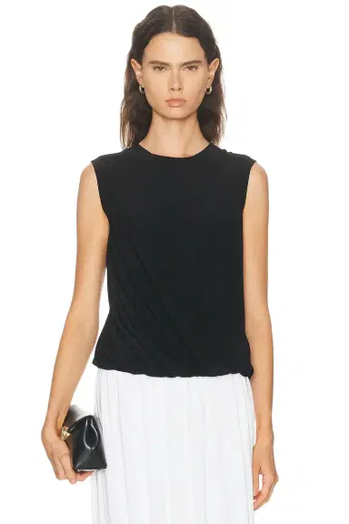 Norma Kamali Sleeveless Twist Top | Thumbnail 1 Norma Kamali Sleeveless Twist Top | Thumbnail 1