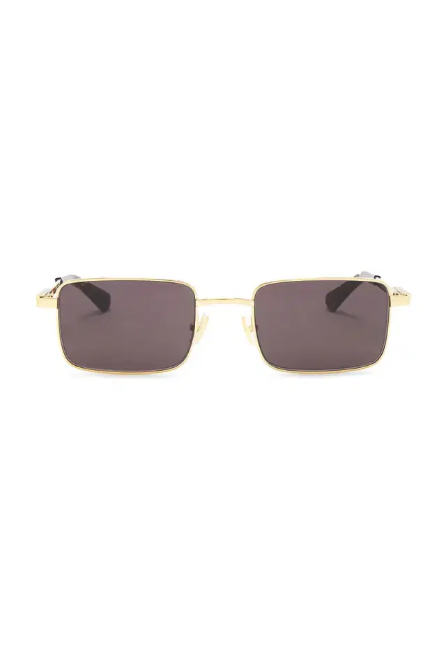 Bottega Veneta Stretch Metal Rectangular Sunglasses