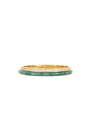Roxanne Assoulin Semi Stone Channel Set Hinged Cuff Set Of 2 | Thumbnail 4