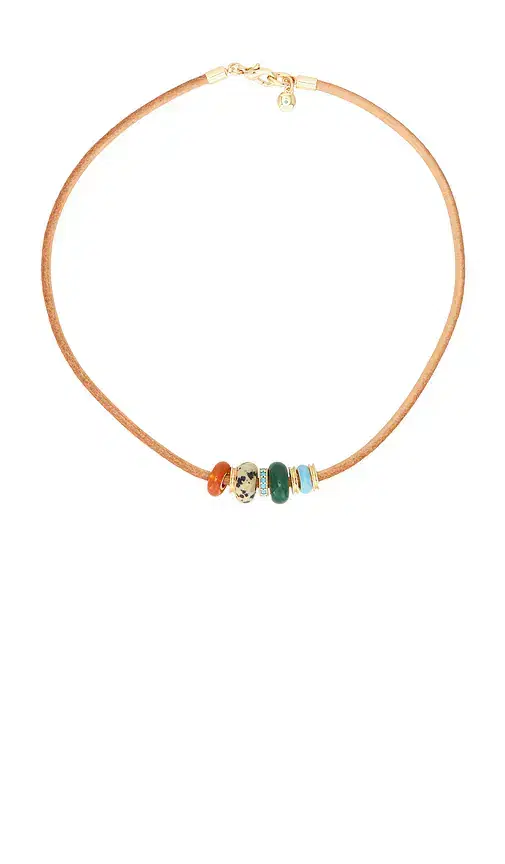 Semi Slider Leather Cord Necklace