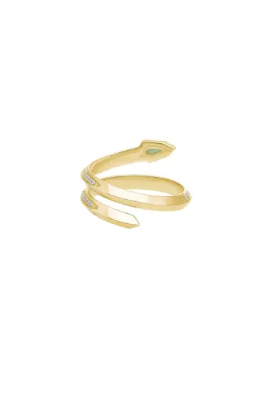 STONE AND STRAND Shield Serpent Ring | Thumbnail 4
