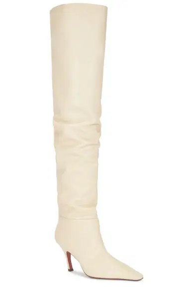 Amina Muaddi Jamie Thigh High 80 Nappa Boot | Thumbnail 2
