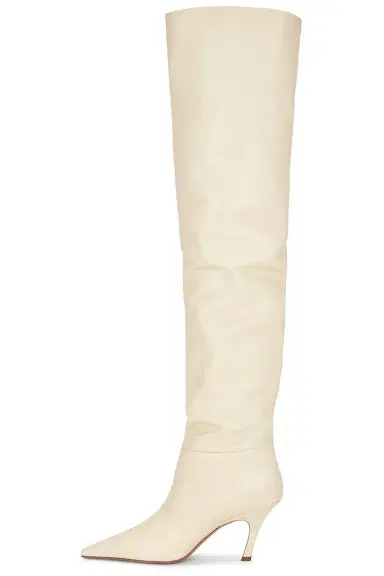 Amina Muaddi Jamie Thigh High 80 Nappa Boot | Thumbnail 5