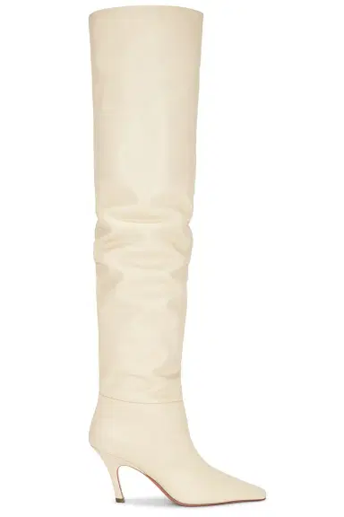 Amina Muaddi Jamie Thigh High 80 Nappa Boot | Thumbnail 1