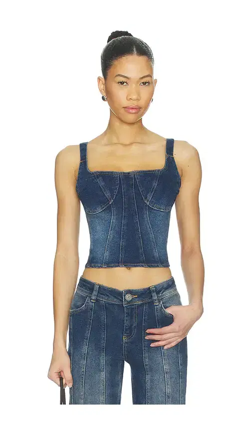 OW Collection Devin Denim Top