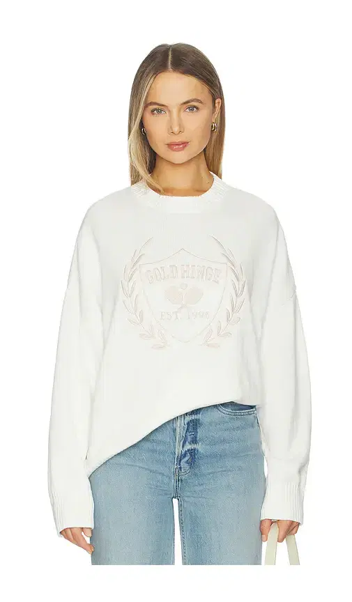 Gold Hinge Oversized Crest Sweater