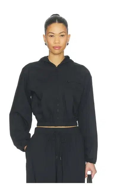 Skims Swiss Cotton Sateen Cropped Zip Up Jacket | Thumbnail 2 Skims Swiss Cotton Sateen Cropped Zip Up Jacket | Thumbnail 2