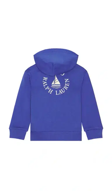 Polo Ralph Lauren Long Sleeve French Terry Sail Graphic Full Zip Hoodie | Thumbnail 2