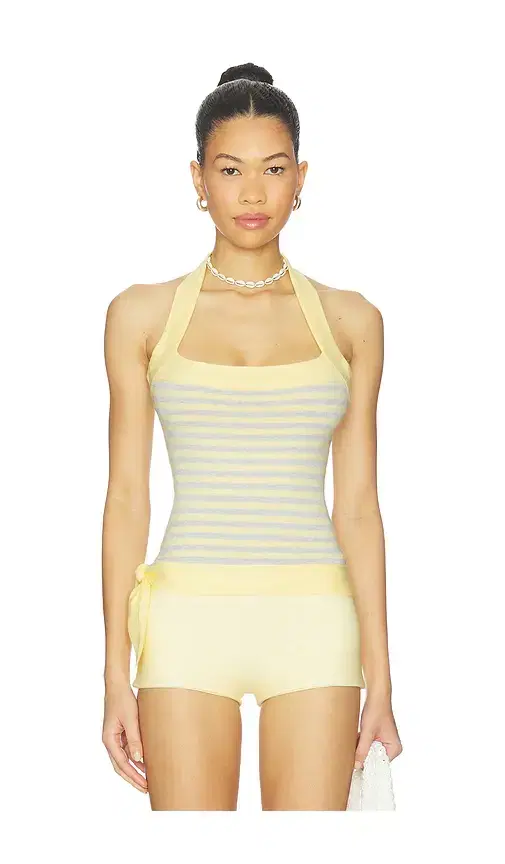 Frankies Bikinis Quinn Cloud Knit Halter Top