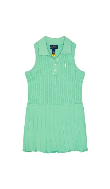 Polo Ralph Lauren Sleeveless Cotton Mini Cable Collared Dress | Thumbnail 1