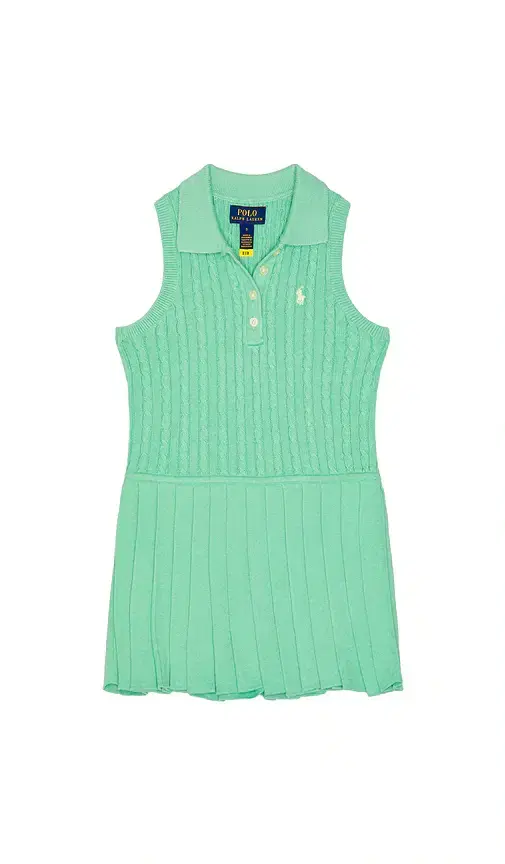 Polo Ralph Lauren Sleeveless Cotton Mini Cable Collared Dress