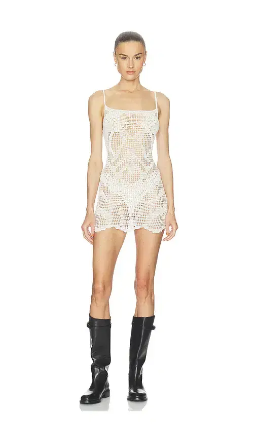 HAELO Crochet Mini Slip Dress