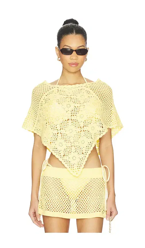 Frankies Bikinis Sophie Crochet Poncho